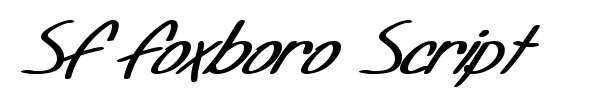 SF Foxboro Script font preview